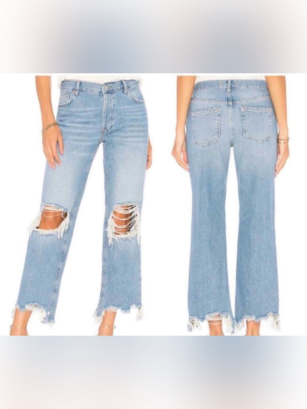 We The Free Maggie Straight Jean Light Stone
Free People Sz 26 Distressed - Picture 3 of 16
